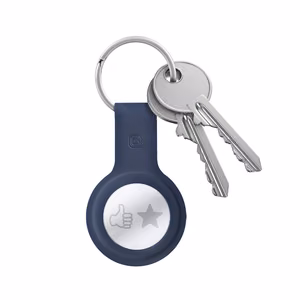 Crong Silicone suojakuori laitteelle Apple AirTag 1 / 2, avainrenkaalla, tummansininen