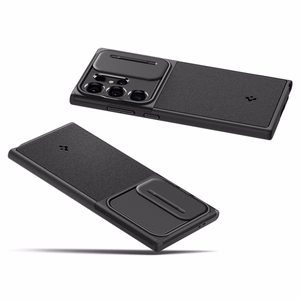 Spigen Optik Armor suojakuori Samsung Galaxy S24 Ultra:lle musta