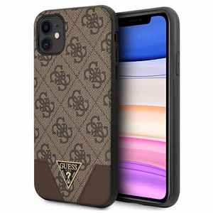 Guess 4G Triangle Collection suojakuori iPhone 11 6.1" / Xr 6.1":lle - ruskea