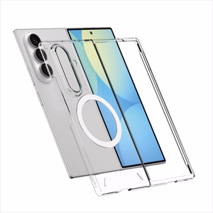 Spigen AirSkin MagFit -suojakuori mallille Samsung Galaxy Z Fold 8 Ultra – läpinäkyvä ja valkoinen