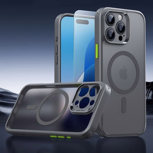 ESR Classic Pro Set Halolock MagSafe suojakuori iPhone 16 Pro Max -puhelimelle - harmaa