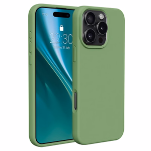 Etteri Silicone case for iPhone 16 Pro 6,3" light green