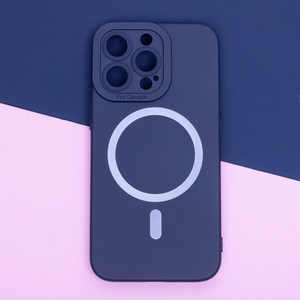 Silicon Mag case for iPhone 15 Plus 6,7" dark blue