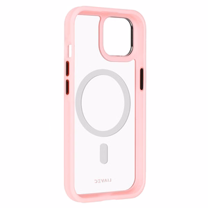 Liavec Hybrid Magsafe Clear Case for Iphone 15 light pink
