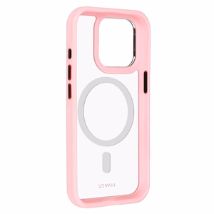 Liavec Hybrid Magsafe Clear Case for Iphone 15 Pro Max light pink