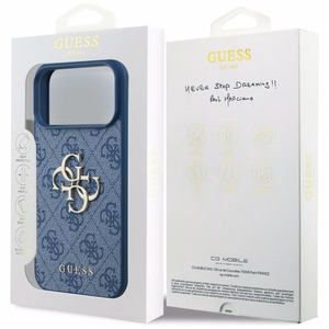 GUESS-kotelo mallille IPHONE 18 Pro Max/17 Pro Max (4G Big Logo) (väri: sininen)