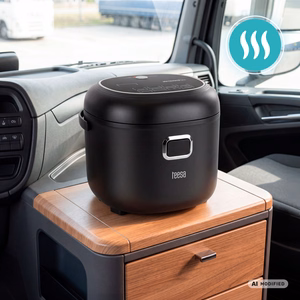 TEESA-matkakäyttöinen monitoimikeitin ja riisinkeitin, 2 l, 12–24 V / 230 V, 350 W