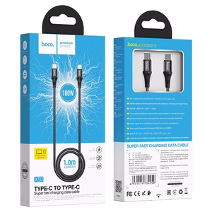 Hoco USB-C - USB-C -kaapeli PD 5A 100W 1 m X50 musta