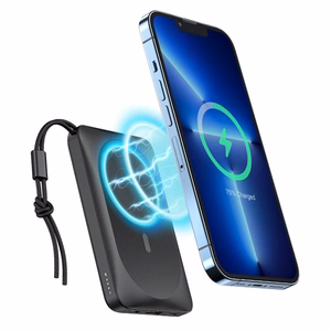 Varavirtalähde MagSafe-yhteensopiva Veger MagOn (VP1151 / W1151) PD QC3.0 2A 20W 10000 mAh langattomalla latauksella musta