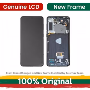 LCD-näyttö Samsung G996 S21 Plussalle kehyksellä / Phantom Black / (Renewed: Telemax)