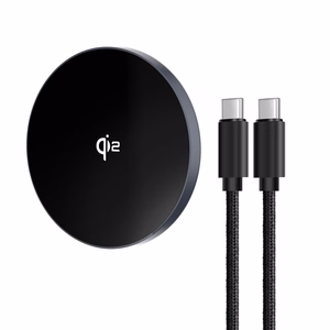 FORCELL F-ENERGY Smart Charge Qi2 15W langaton laturi 150cm irrotettavalla kaapelilla MagSafe-yhteensopiva hopea