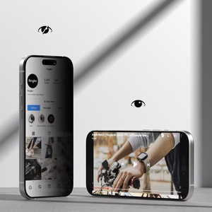 Ringke Easy Slide 2 kpl yksityisyyslasi iPhone 17 - musta