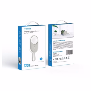Ulkoinen akku Apple Watch:lle Veger (W0102) 1200 mAh Pomme valkoinen
