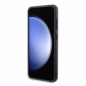 DKNY Nahkainen Ruudullinen Mono-kuvio ja Painetut Raidat Suojakuori Samsung Galaxy S24:lle - musta