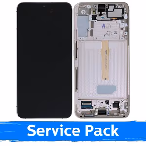 LCD Display Compatible With Samsung S906 S22 Plus With Frame / Phantom Pink / (Service Pack)