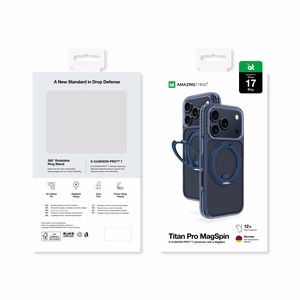 AmazingThing Titan Pro MagSpin Suojakuori iPhone 17 Pro:lle MagSafe-yhteensopiva - sininen