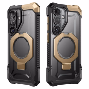 Supcase UB Grip Mag MagSafe Suojakuori Samsung Galaxy S26:lle - Musta ja ruskea