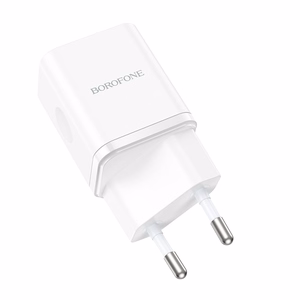 Borofone Wall charger BN6 Field - Type C - QC 3.0 PD 20W white