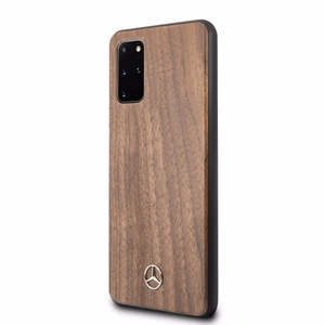 Mercedes Wood Line Pähkinäpuu kotelo Samsung Galaxy S20+ - ruskea