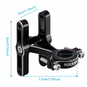 Rockbros KS-415 alumiininen säädettävä pullopidikkeen adapteri - musta