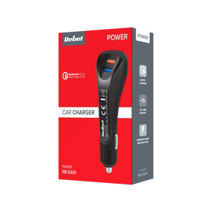 REBEL-autolaturi, 2× USB, 5100 mA, 15 W, Quick Charge 3.0