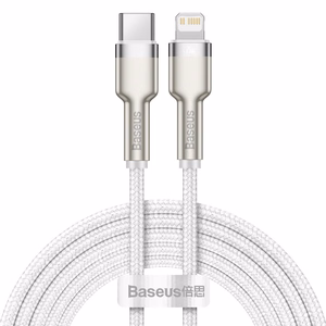 Baseus Cafule -kaapeli USB-C - Lightning, PD, 20W, 2m, valkoinen