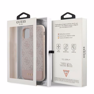 Guess 4G Stripe Collection Suojakuori iPhone 11 / Xr 6.1":lle - vaaleanpunainen