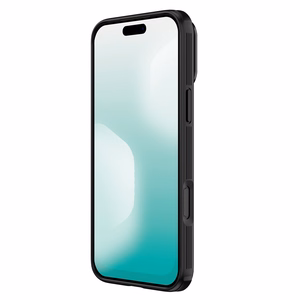 Nillkin CamShield Prop -magneettisuojakuori iPhone 17 Pro Max / iPhone 18 Pro Max -puhelimelle, musta, läpinäkyvällä linssinsuojuksella varustettu versio
