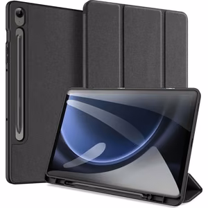 DUX DUCIS DOMO taittuva suojakuori kynäsäilytystilalla Samsung Tab S9 FE/S10 FE:lle musta