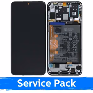 LCD-näyttö yhteensopiva Huawei P30 Lite kehyksellä / Midnight Black / (Service Pack)