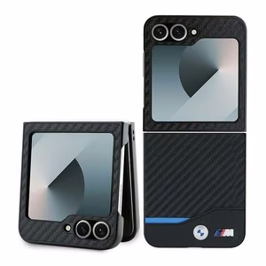 BMW Carbon Blue Line Suojakuori Samsung Galaxy Z Flip 6:lle - Musta