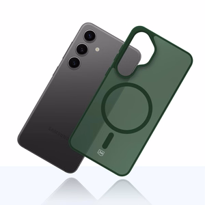 3mk Smoke MagCase for Samsung Galaxy S24 - Green-Translucent