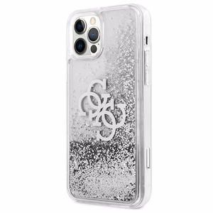 Guess GUHCP12LLG4GSI iPhone 12 Pro Max 6.7" hopea/hopea kovakotelo 4G Big Liquid Glitter, hopea/hopea