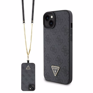Guess suojakuori iPhone 15 Plus 6,7 GUHCP15MP4TDSCPK musta kovakuori Crossbody 4G Metal Logo