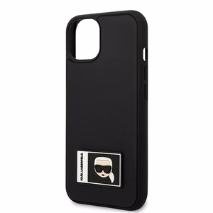 Karl Lagerfeld KLHCP13S3DKPK iPhone 13 mini 5,4 "musta / musta kovakotelo Ikonik Patch