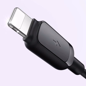 Joyroom Multi-Color Series A14 Lightning / USB-A 2,4A 1,2 m Kaapeli - musta