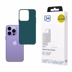 Kotelo iPhone 14 Pro Max:lle 3mk Matt Case -sarjasta - tummanvihreä