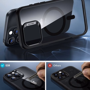 ESR Classic Hybrid Halolock MagSafe Case + Tempered Glass for iPhone 16 Pro Max - Clear with Black Frame