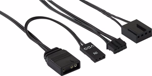 Aerocool DUO12PRO paketti 3x tuuletin 12 cm ARGB LED Dual Ring tärinänesto 6 nastaa musta