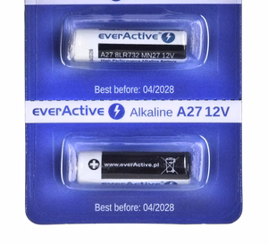 5 x alkaliparistot everActive 27A 12V - läpipainopakkaus 5 kpl