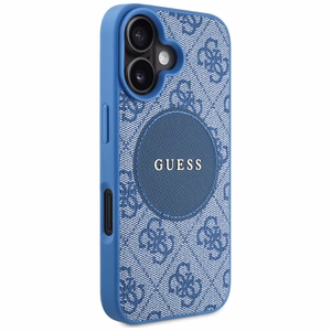 Guess 4G Circle Classic Logo MagSafe Suojakuori iPhone 16:lle - sininen