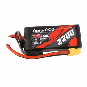 GensAce G-Tech LiPo 2200 mAh 7,4 V 60C 2S1P XT60 -akku