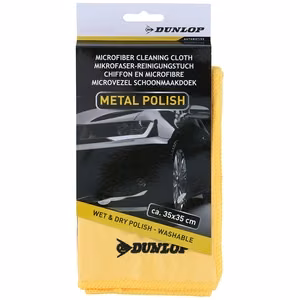 Keltainen Dunlop Metal Polish -mikrokuituliina kiillotukseen, 35 × 35 cm