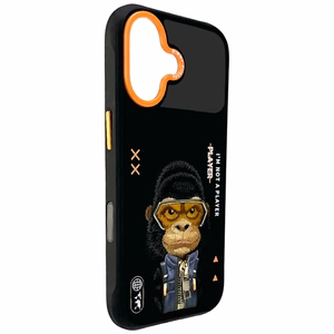 Nimmy Cool&Cute 2.0 Gorilla Suojakuori iPhone 17:lle - Musta