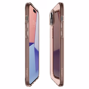 Spigen Crystal Flex Suojakuori iPhone 15 Plus:lle - Vaaleanpunainen/Läpinäkyvä