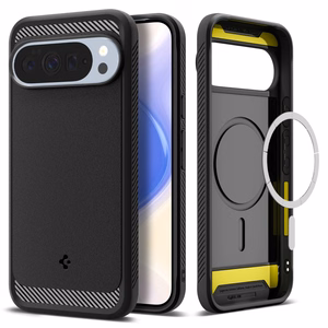Spigen Rugged Armor Mag MagSafe Suojakuori Google Pixel 10 Pro XL:lle - Matta musta