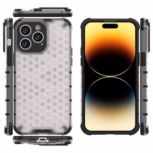 Honeycomb kotelo iPhone 14 Pro panssaroitu hybridi suojus sininen