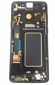 LCD screen Samsung G965F S9 Plus with touch screen and frame black original (service pack)