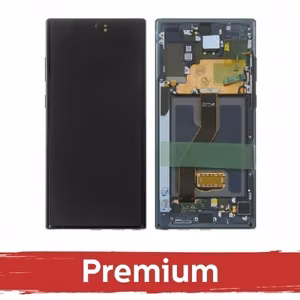 LCD Näyttö yhteensopiva Samsung N975 Note 10 Plus kehyksellä / Aura Black / OEM