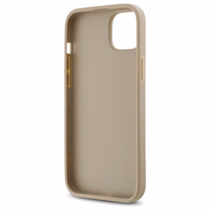 DKNY Quilted Stack Logo Suojakuori iPhone 15 Plus:lle - beige